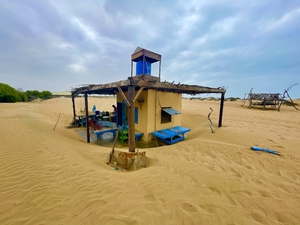 hut in the sand dune