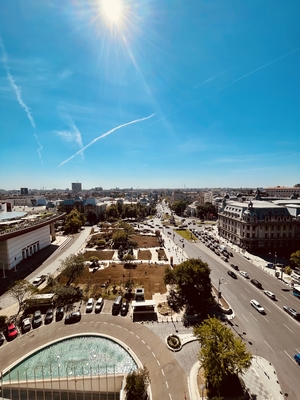 University Square view in Bucharest