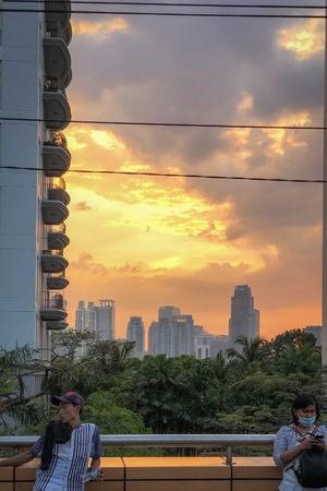 Sunset in Jakarta, Indonesia