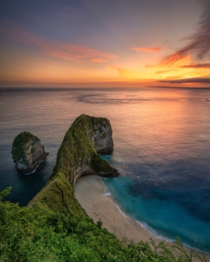 Beautiful Sunset in Nusa Penida, Bali, Indonesia
